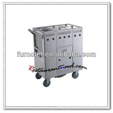 S103 4-Tank Gas Cocina de acero inoxidable Carretilla